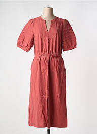 Robe longue col v rouge EKYOG femme