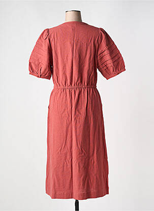 Robe longue col v rouge EKYOG femme