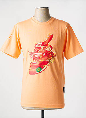 T-shirt col rond orange NEW BALANCE homme