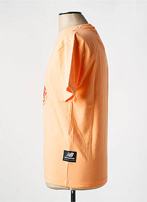 T-shirt col rond orange NEW BALANCE homme