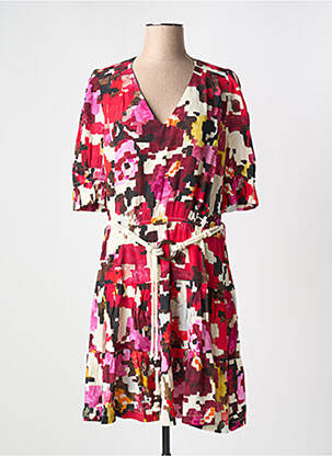Robe courte col v multicolore LA PETITE FRANCAISE femme
