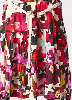 Robe courte col v multicolore LA PETITE FRANCAISE femme