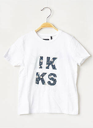 T-shirt col rond blanc IKKS JUNIOR garçon