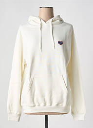 Sweat-shirt à capuche col rond blanc MAISON LABICHE femme