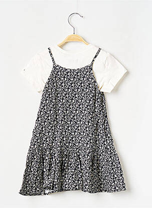 Robe courte col rond noir IKKS JUNIOR fille