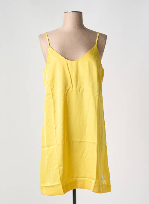Robe mi-longue jaune CALVIN KLEIN pour femme