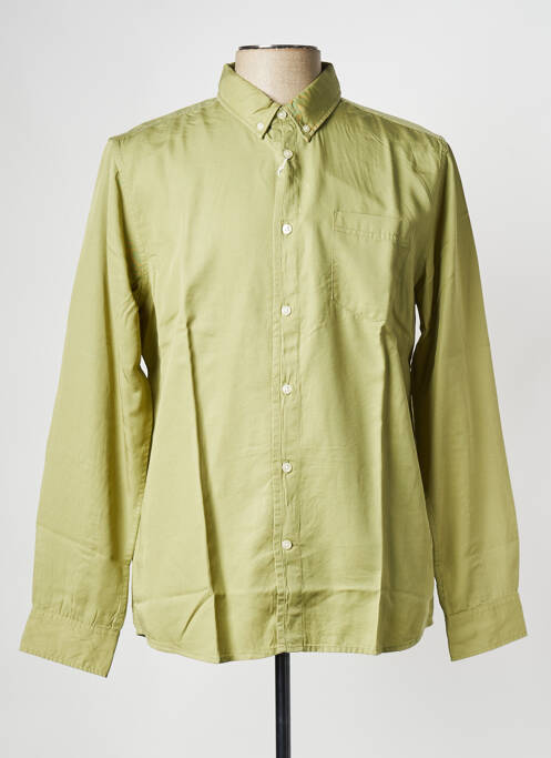 Chemise manches longues vert KNOWLEDGE COTTON APPAREL pour homme