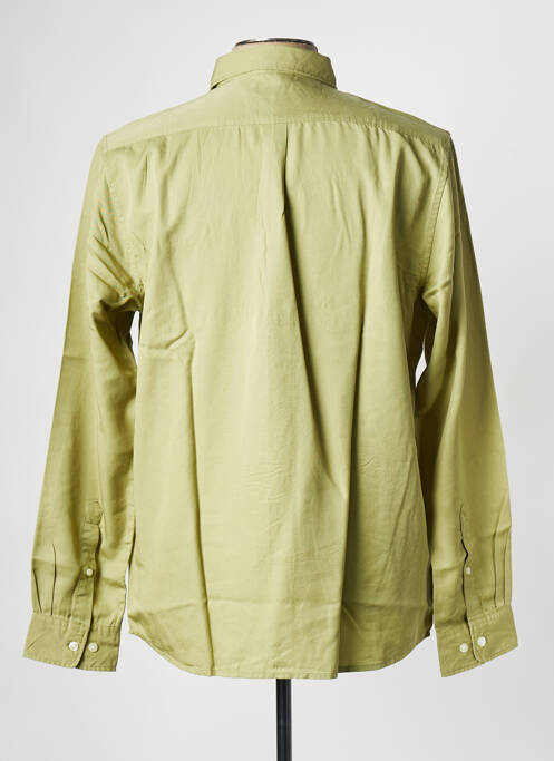 Chemise manches longues vert KNOWLEDGE COTTON APPAREL pour homme