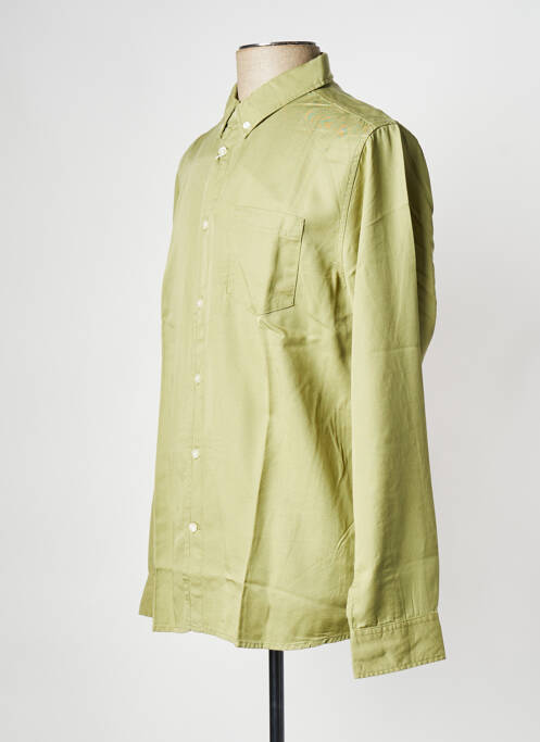 Chemise manches longues vert KNOWLEDGE COTTON APPAREL pour homme