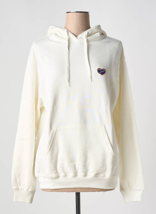 Sweat-shirt à capuche blanc MAISON LABICHE pour femme