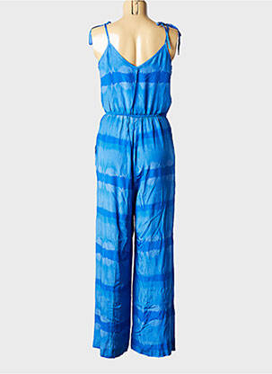 Combi-pantalon col v bleu GRACE & MILA femme