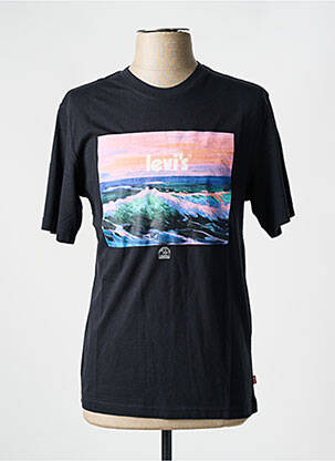 T-shirt col rond noir LEVI'S homme