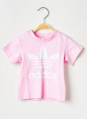 T-shirt col rond rose ADIDAS enfant
