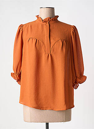 Top orange SEE U SOON femme