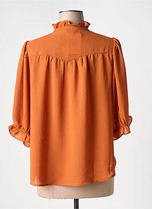 Top orange SEE U SOON femme
