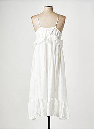 Robe mi-longue col v blanc SEE U SOON femme