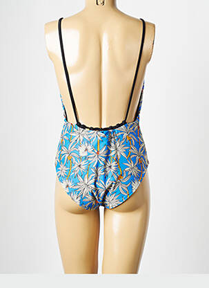Maillot de bain 1 pièce bleu WILD femme