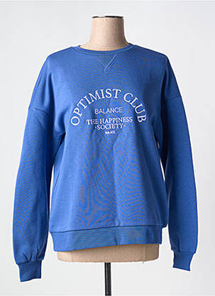Sweat-shirt col rond bleu NA-KD femme