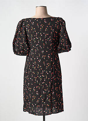 Robe courte col rond noir JOLIE JOLIE PAR PETITE MENDIGOTE femme