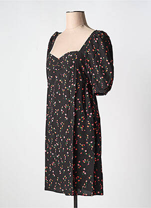 Robe courte col rond noir JOLIE JOLIE PAR PETITE MENDIGOTE femme