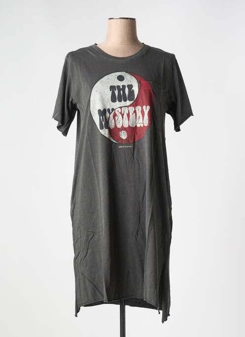 Robe mi-longue gris LEON & HARPER pour femme