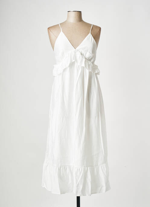 Robe mi-longue blanc SEE U SOON pour femme