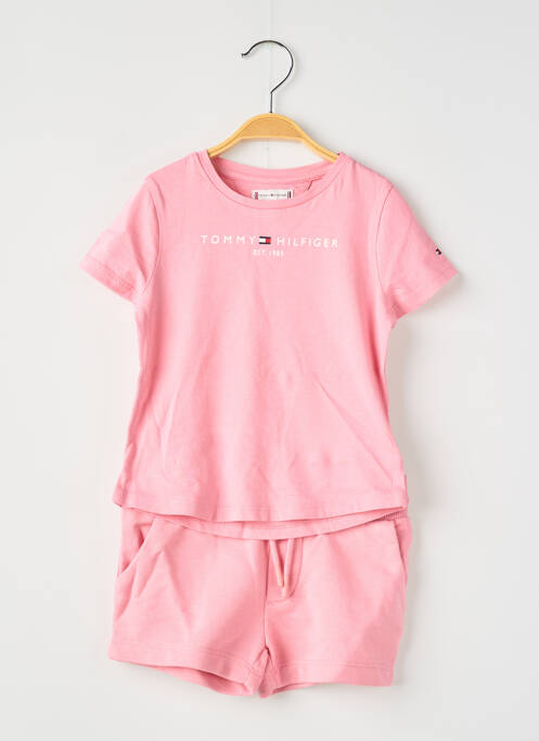 Ensemble short rose TOMMY HILFIGER pour enfant
