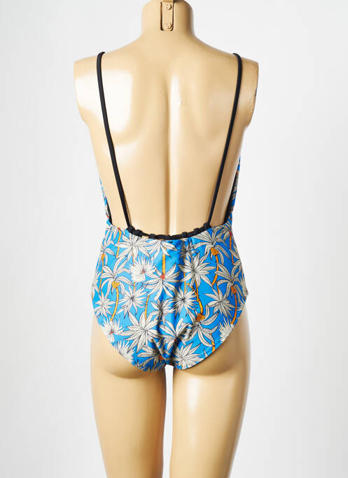 Maillot de bain 1 pièce bleu WILD pour femme