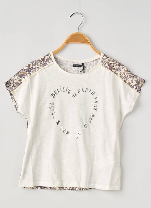 T-shirt blanc IKKS JUNIOR pour fille