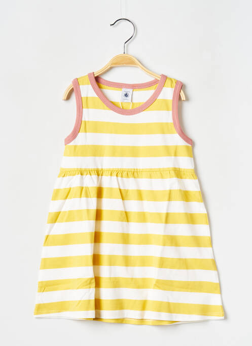 Robe mi-longue jaune PETIT BATEAU pour fille