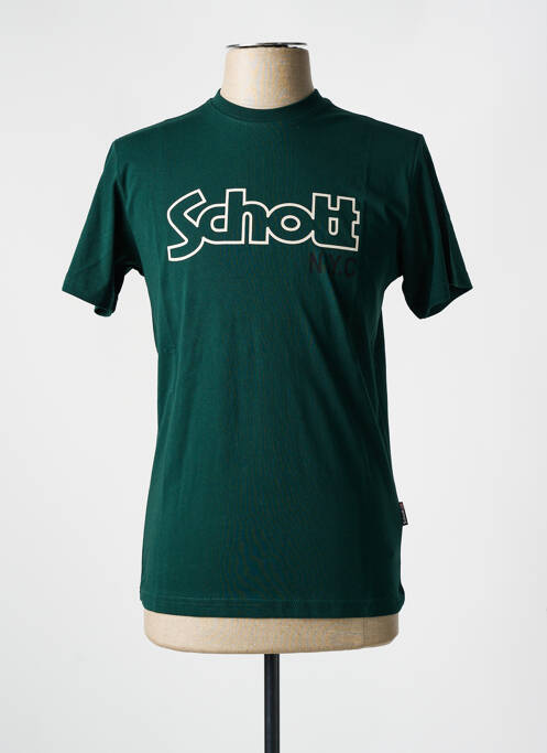 T-shirt vert SCHOTT pour homme