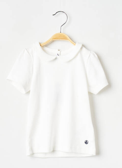 T-shirt blanc PETIT BATEAU pour fille