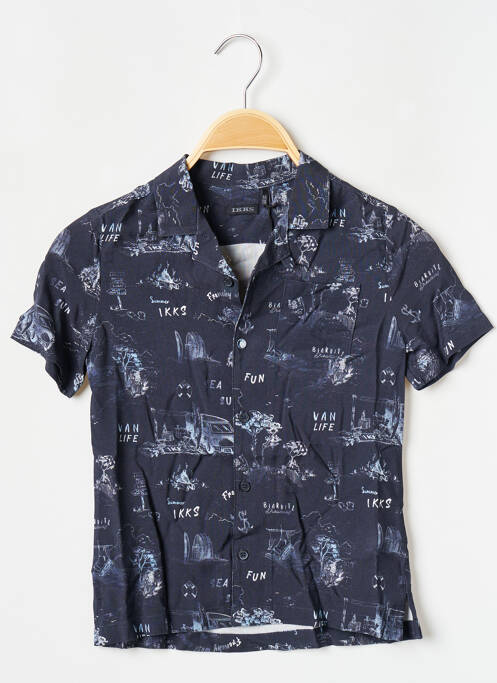Chemise manches courtes bleu IKKS JUNIOR pour garçon