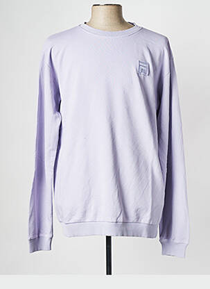 Pull col rond violet FILA homme