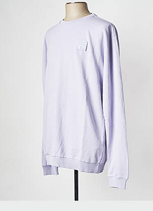 Pull col rond violet FILA homme