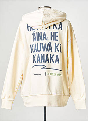 Sweat-shirt à capuche col rond beige KNOWLEDGE COTTON APPAREL femme