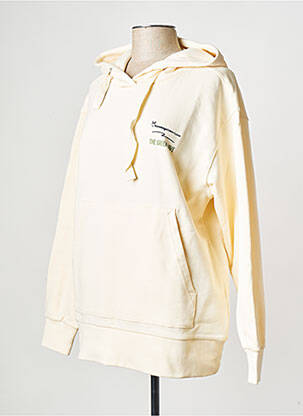 Sweat-shirt à capuche col rond beige KNOWLEDGE COTTON APPAREL femme