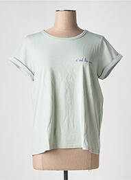 T-shirt col rond vert MAISON LABICHE femme