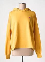 Sweat-shirt à capuche jaune KNOWLEDGE COTTON APPAREL pour femme seconde vue