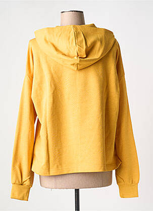Sweat-shirt à capuche col rond jaune KNOWLEDGE COTTON APPAREL femme