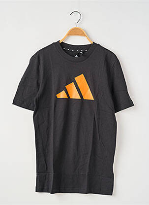T-shirt col rond noir ADIDAS homme