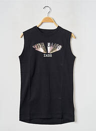 Robe courte col rond noir ZADIG & VOLTAIRE fille