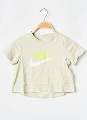 T-shirt vert NIKE pour fille seconde vue