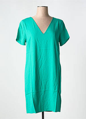Robe courte col v vert VILA femme