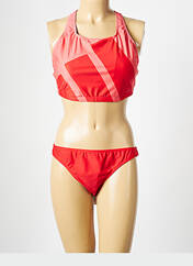 Maillot de bain 2 pièces orange ADIDAS pour femme seconde vue