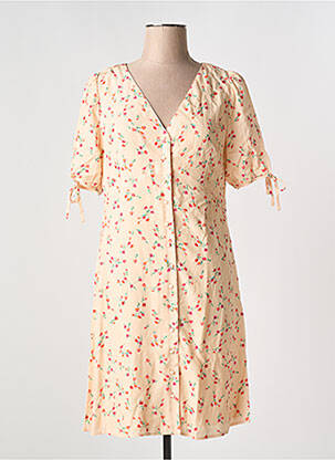 Robe courte col v rose JOLIE JOLIE PAR PETITE MENDIGOTE femme