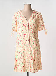 Robe courte col v rose JOLIE JOLIE PAR PETITE MENDIGOTE femme