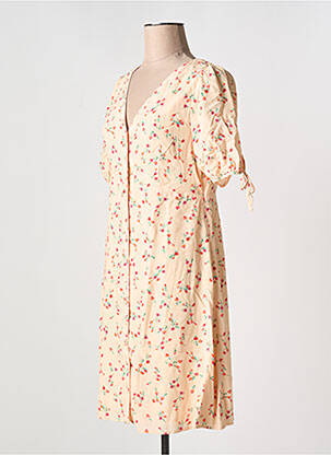Robe courte col v rose JOLIE JOLIE PAR PETITE MENDIGOTE femme