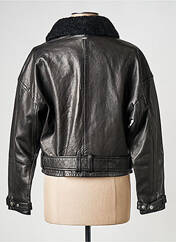 Veste en cuir noir IKKS pour femme seconde vue