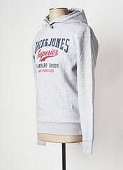 Sweat-shirt à capuche gris JACK & JONES pour homme seconde vue